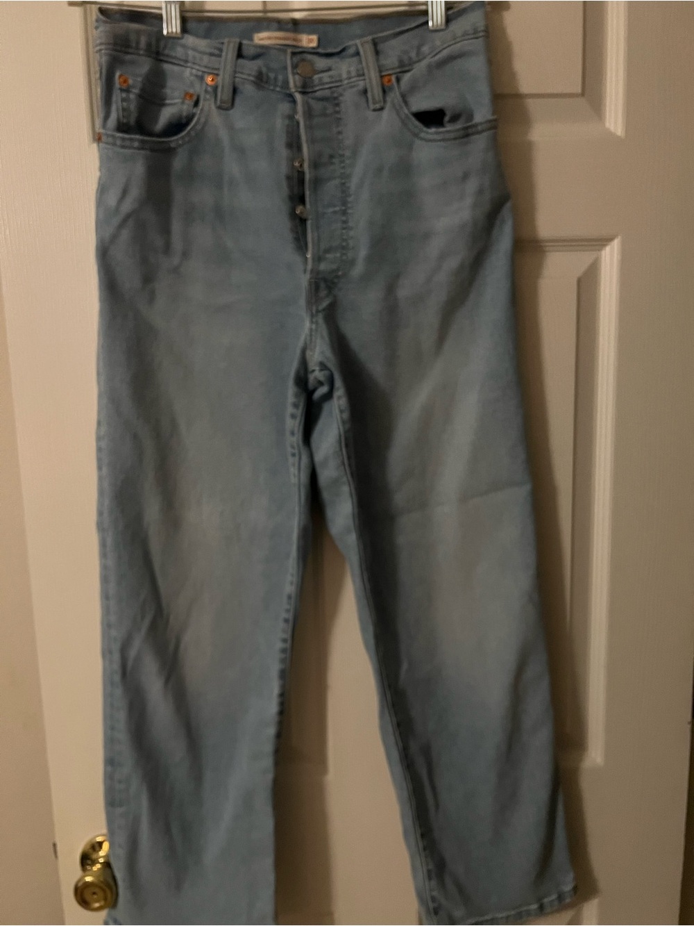 Levi's Light Blue Women's Cropped High-Rise Jeans
